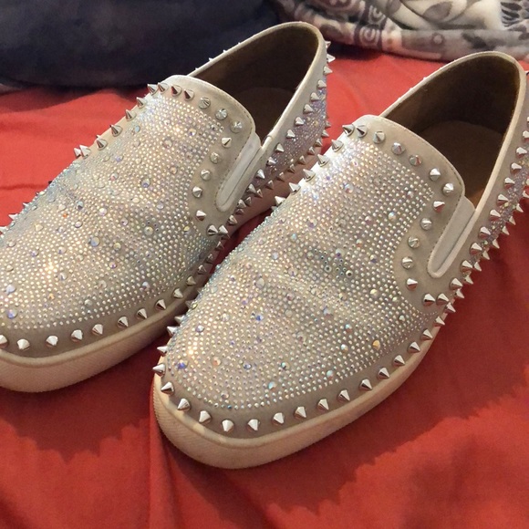 louboutin studded loafers